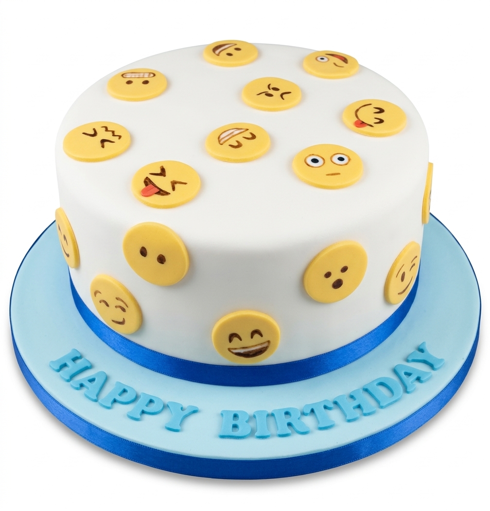 Fun Emoji Birthday Cake