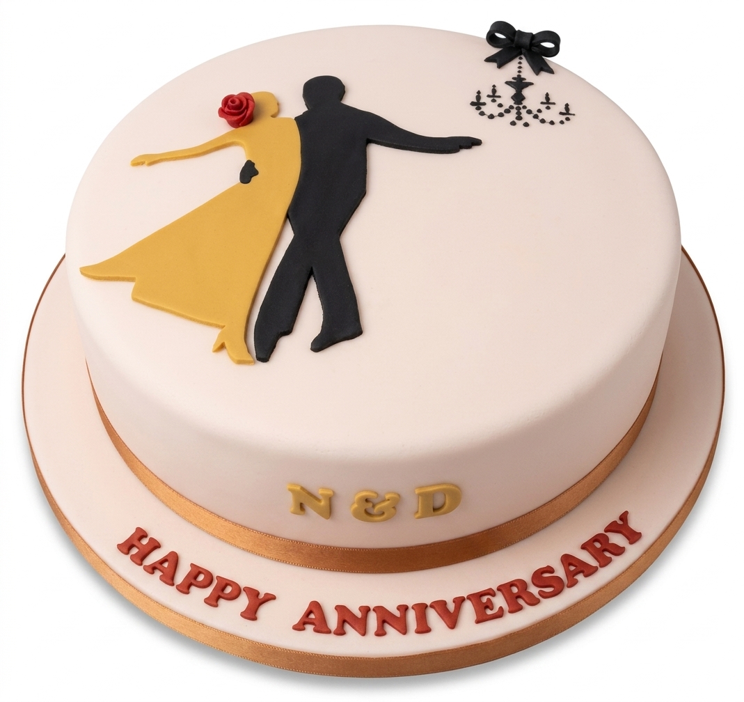 Anniversary Dancing Couple Cake