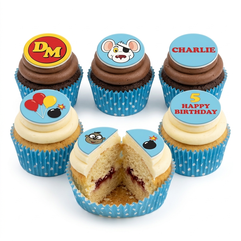 Danger Mouse Kids Birthday Cupcakes