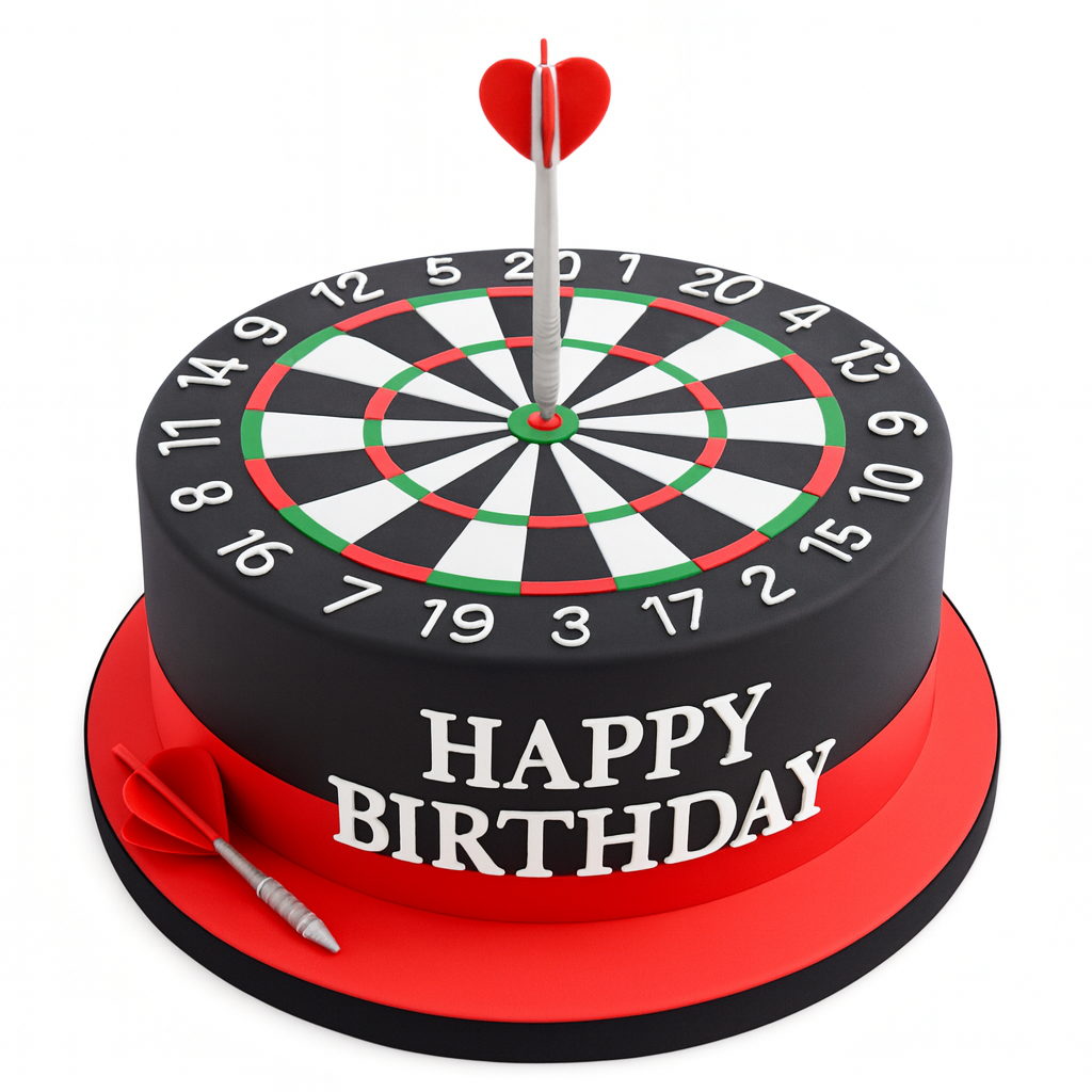 Darts Birthday Cake