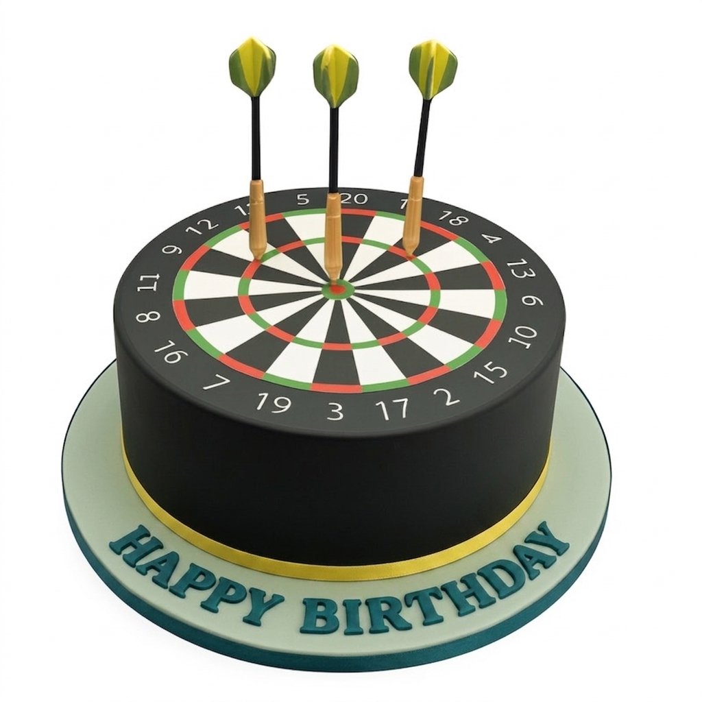 Darts Birthday Cake