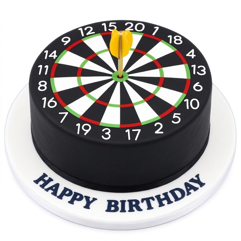 Darts Board Birthday Cake