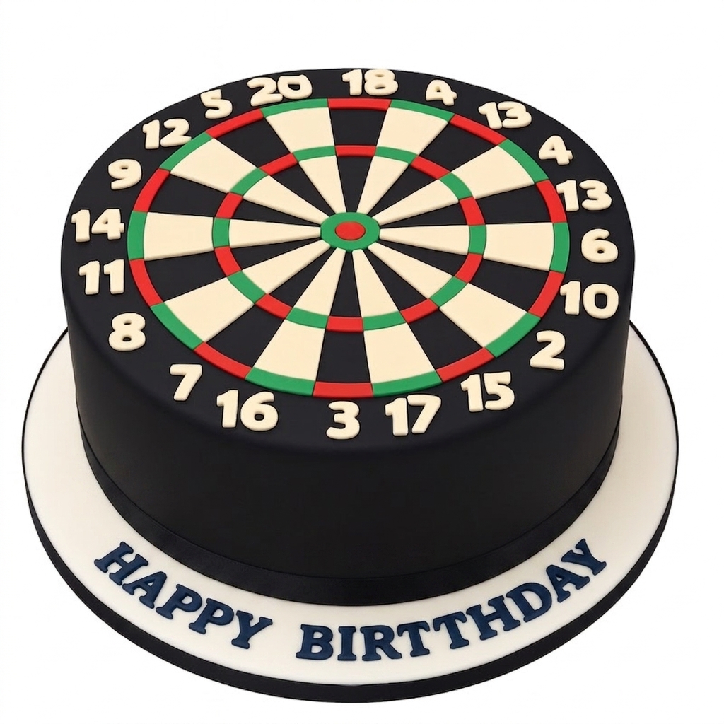 Darts Board Birthday Cake