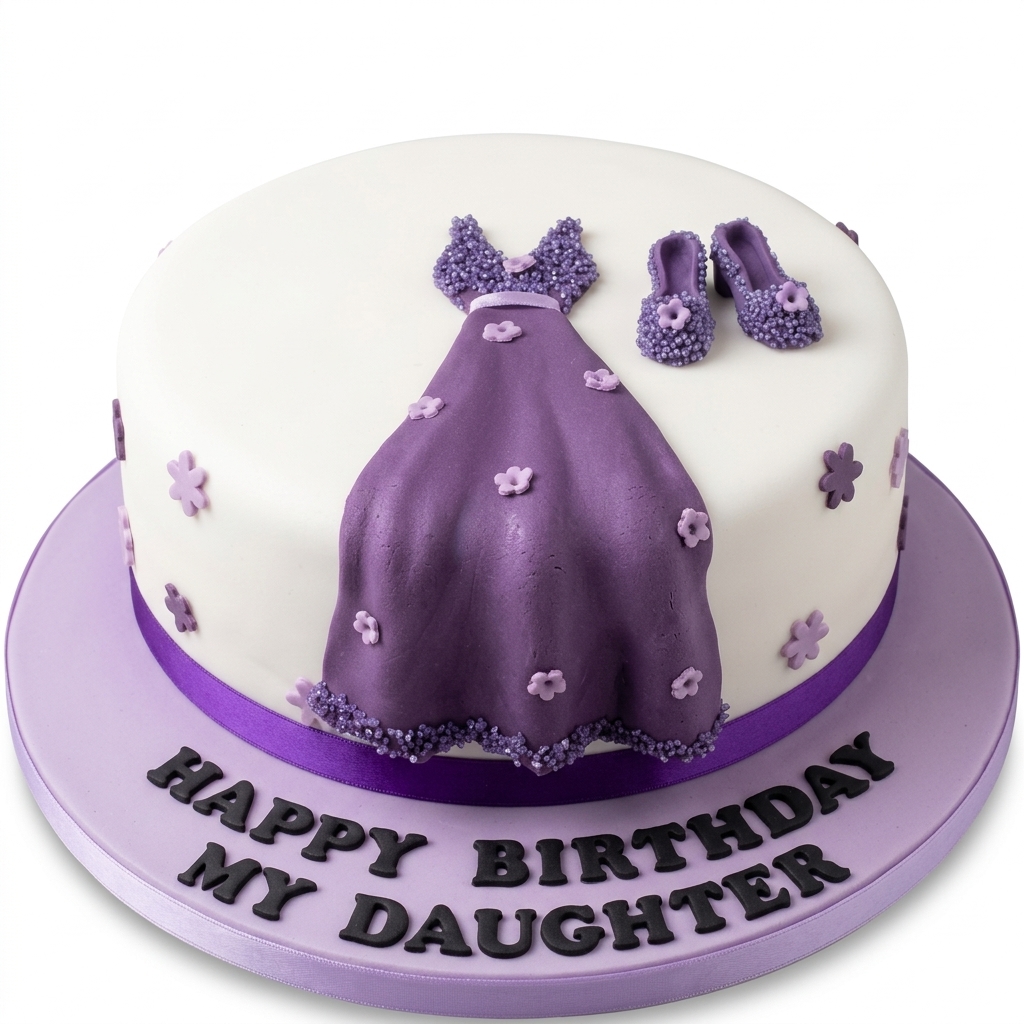 Fashion Theme Birthday Cake with Dress & Heels