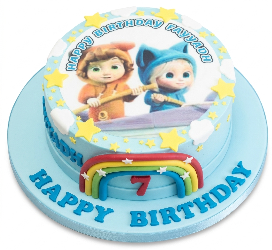 Masha and the Bear Kids Birthday Cake with Custom Age