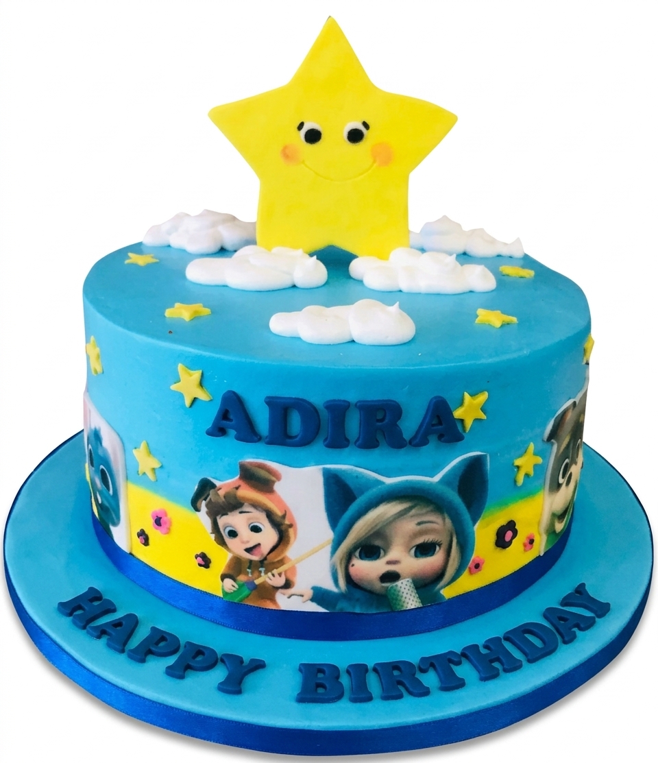 Dave and Ava Theme Kids Birthday Cake