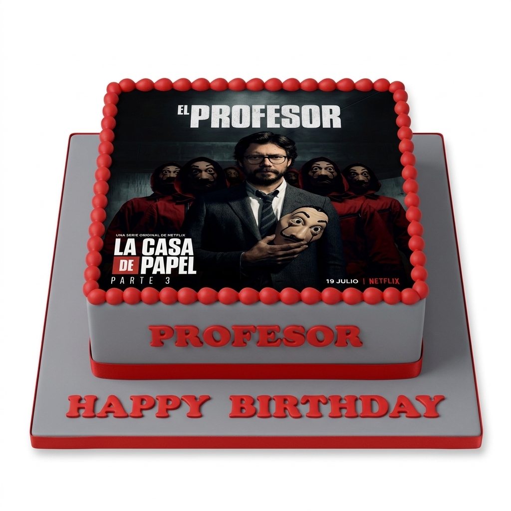 Money Heist 'El Profesor' Birthday Cake