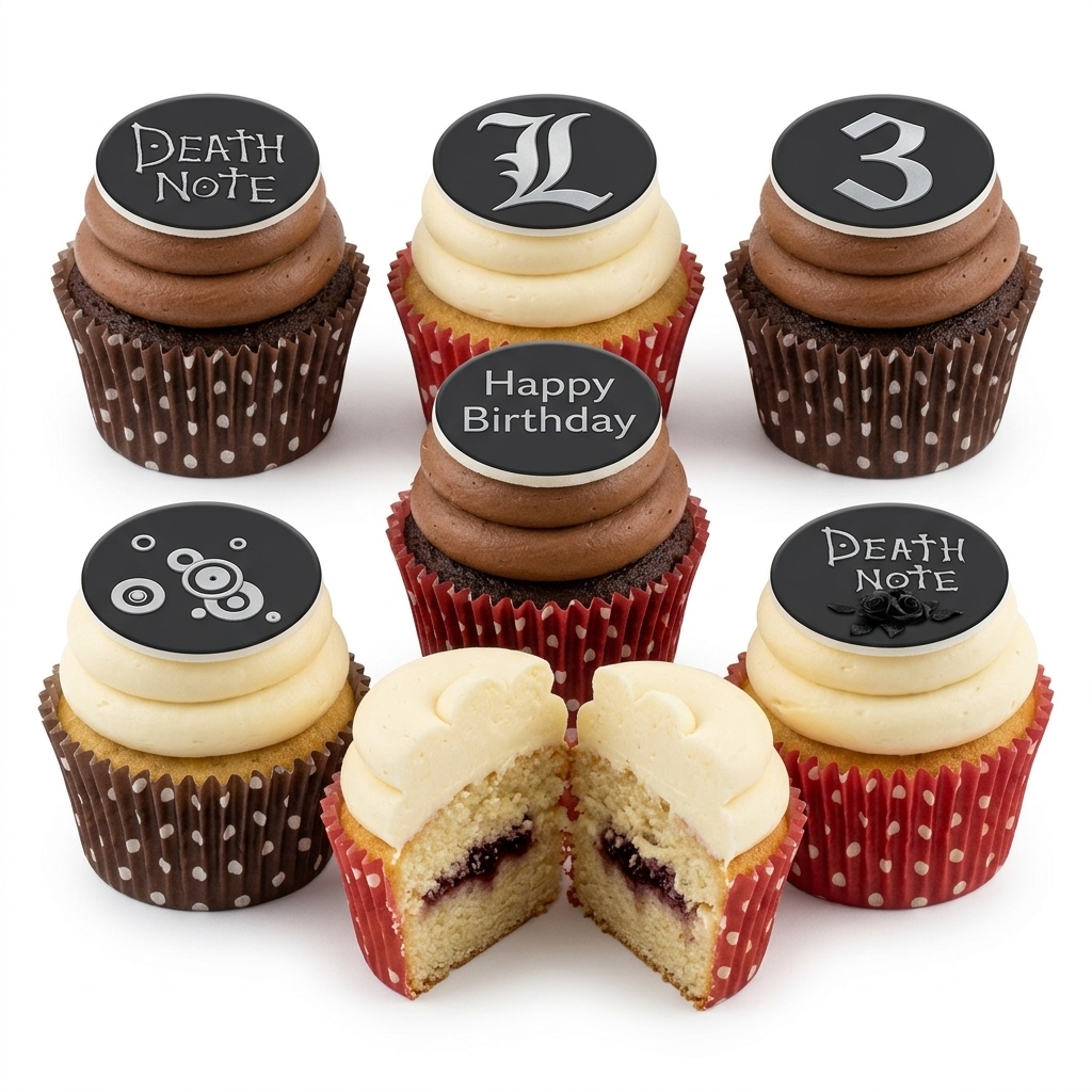 Death Note Theme Birthday Cupcakes