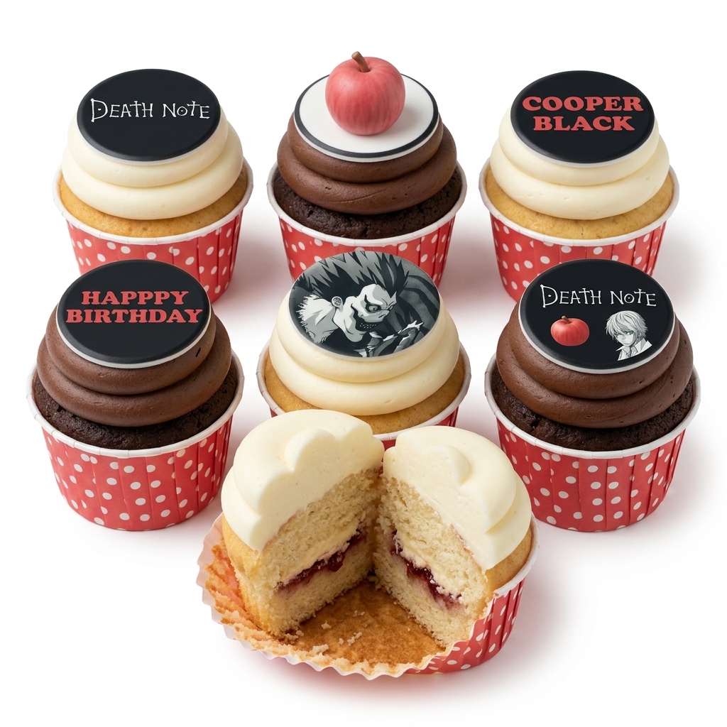 Death Note Theme Birthday Cupcakes