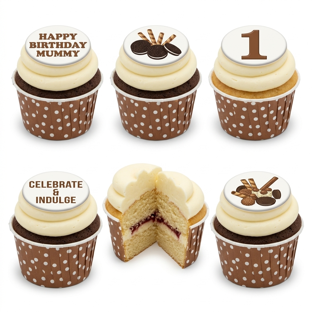 Personalised Chocolate Birthday Cupcakes