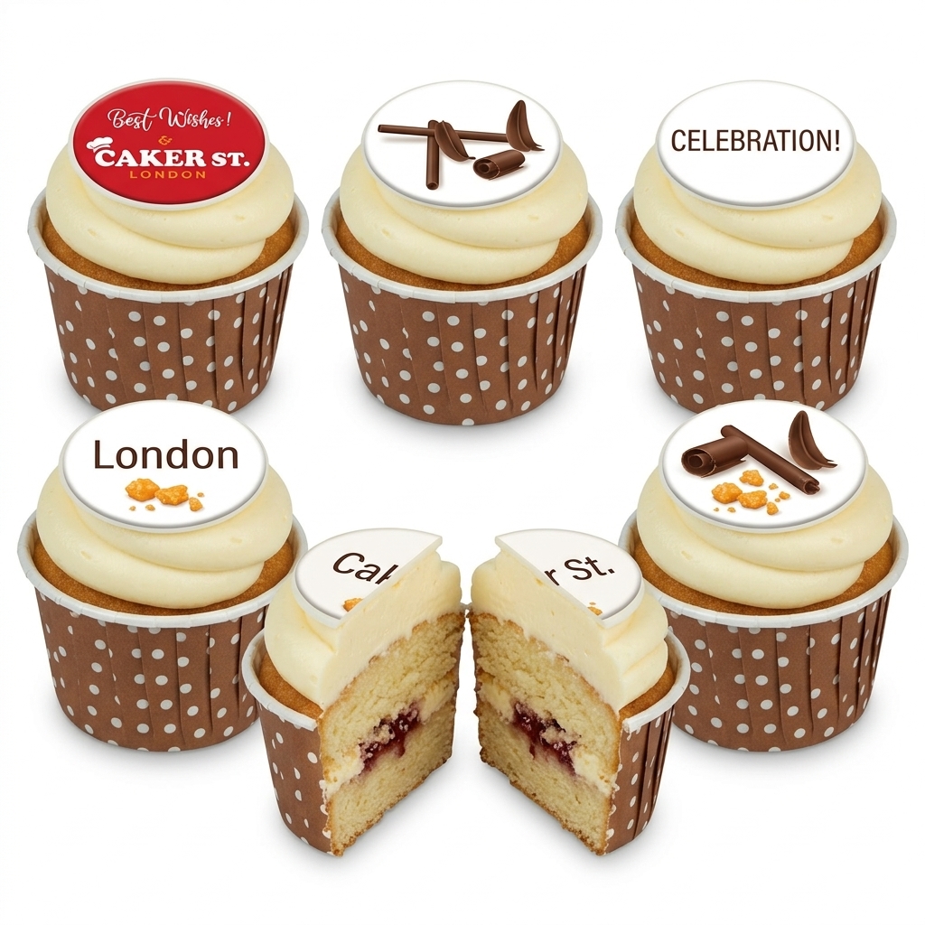 Classic Celebration Cupcakes with Custom Toppers