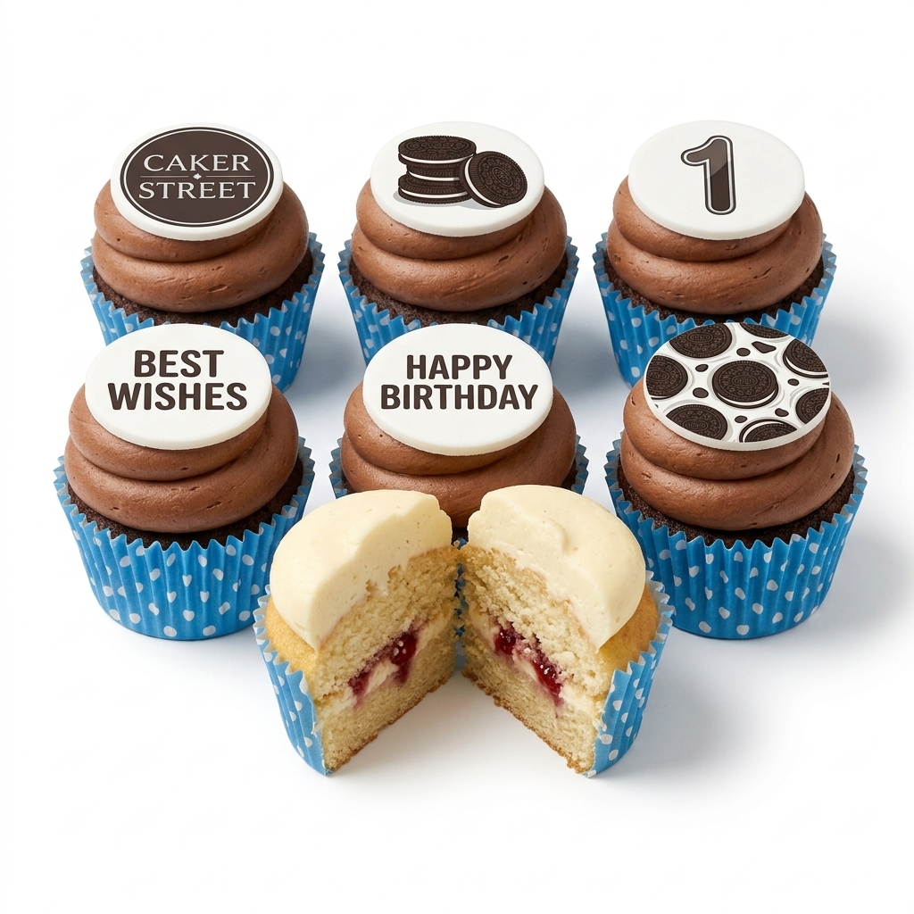 Oreo Theme Birthday Cupcakes