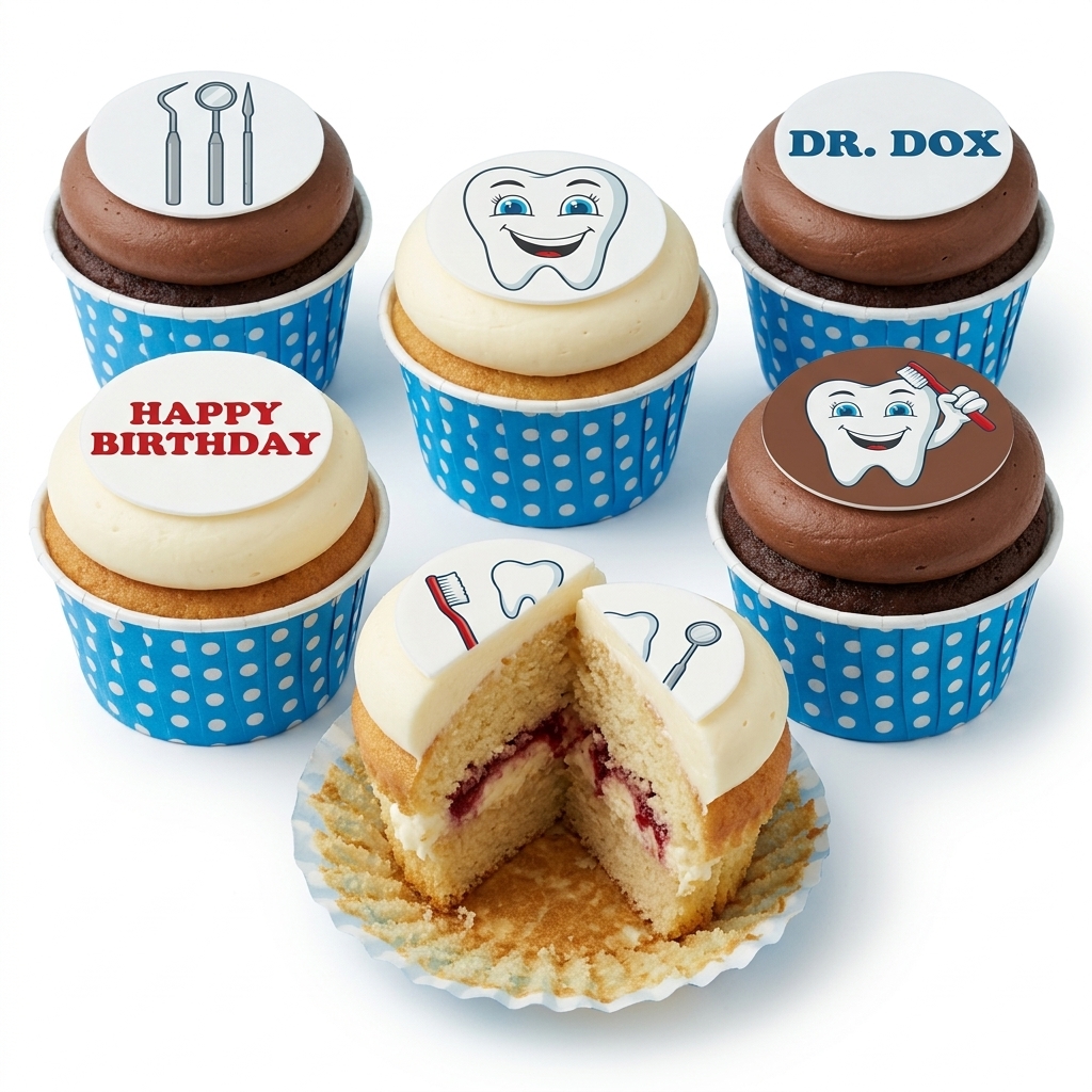 Dentist Birthday Cupcakes | Dental Theme Treats