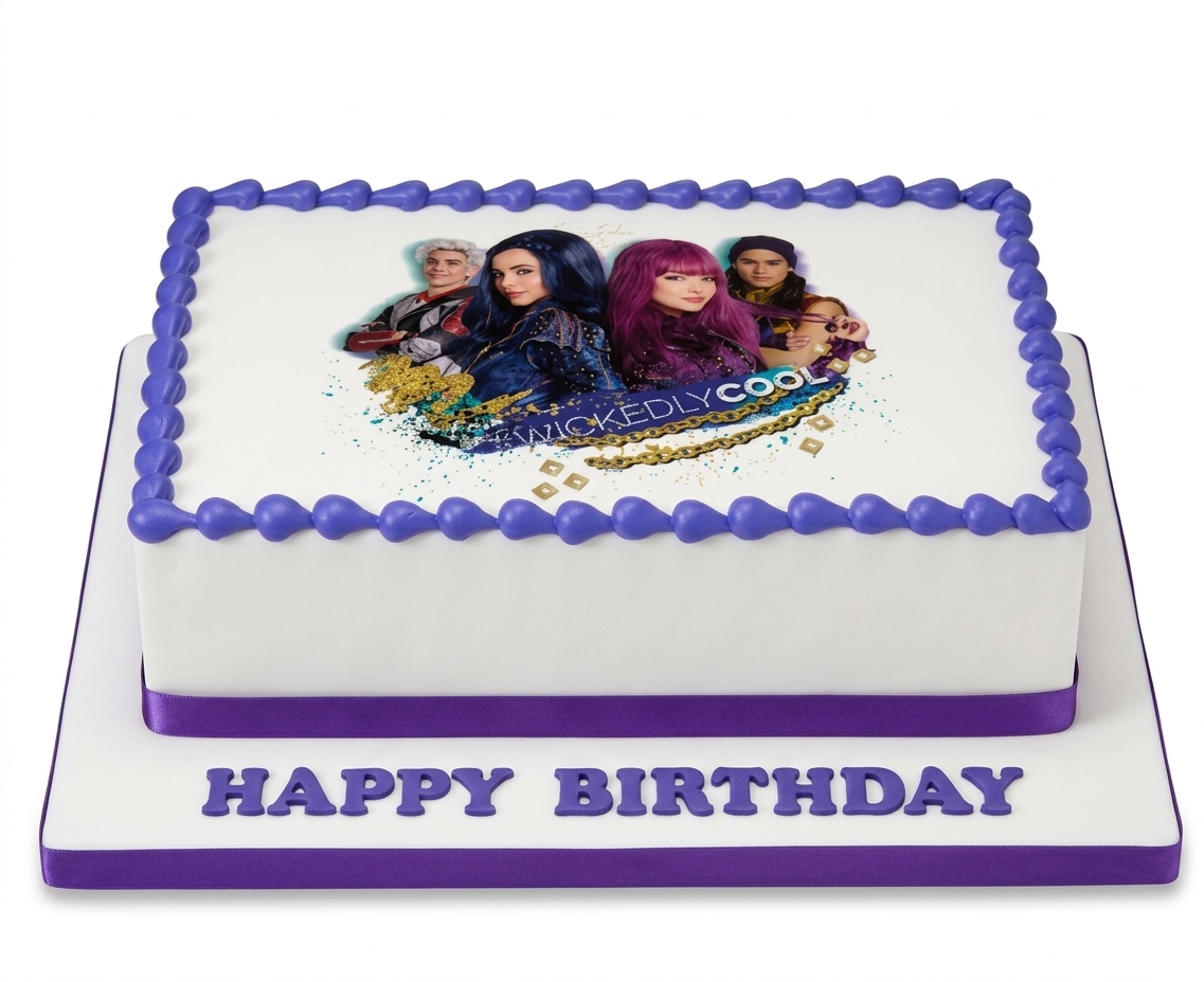 Disney Descendants Birthday Cake