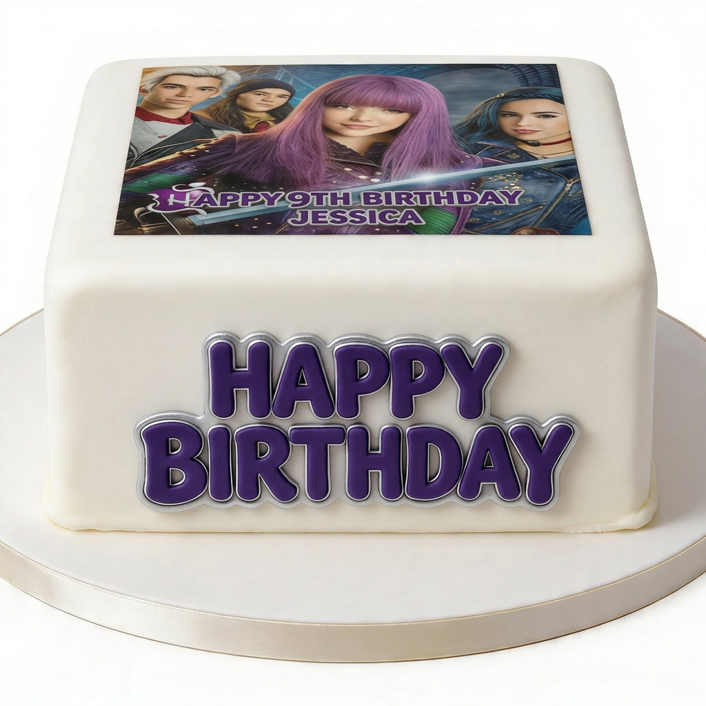 Disney Descendants Birthday Cake