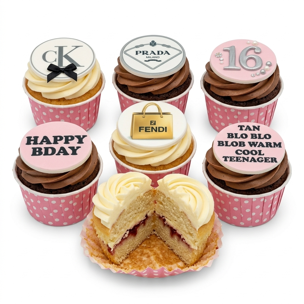 Designer Brand Birthday Cupcakes for Her