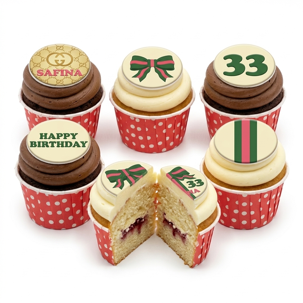 Designer Inspired Birthday Cupcakes for Her