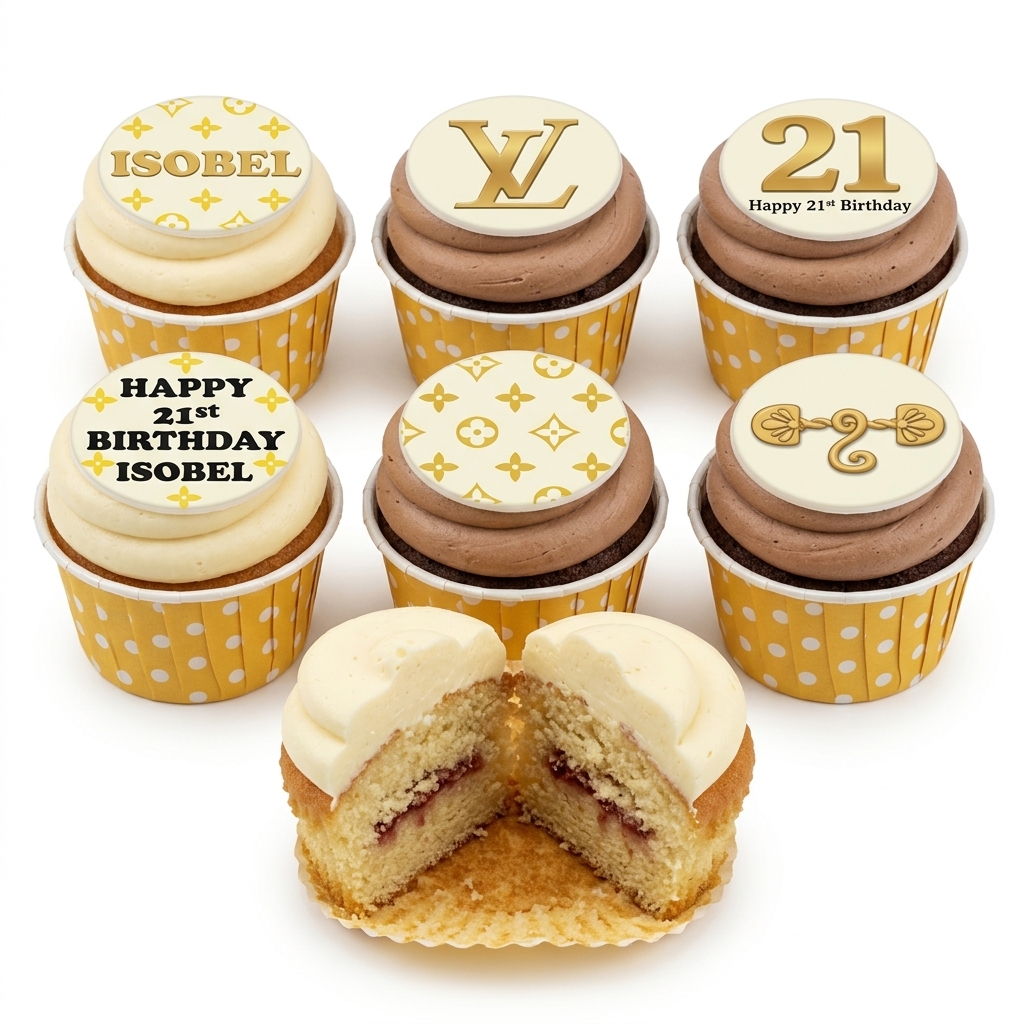 Louis Vuitton Inspired Birthday Cupcakes for Her