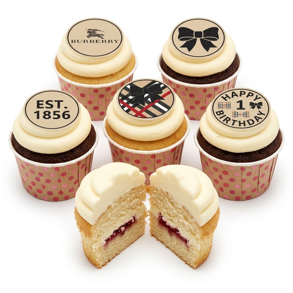 Burberry Designer Birthday Cupcakes