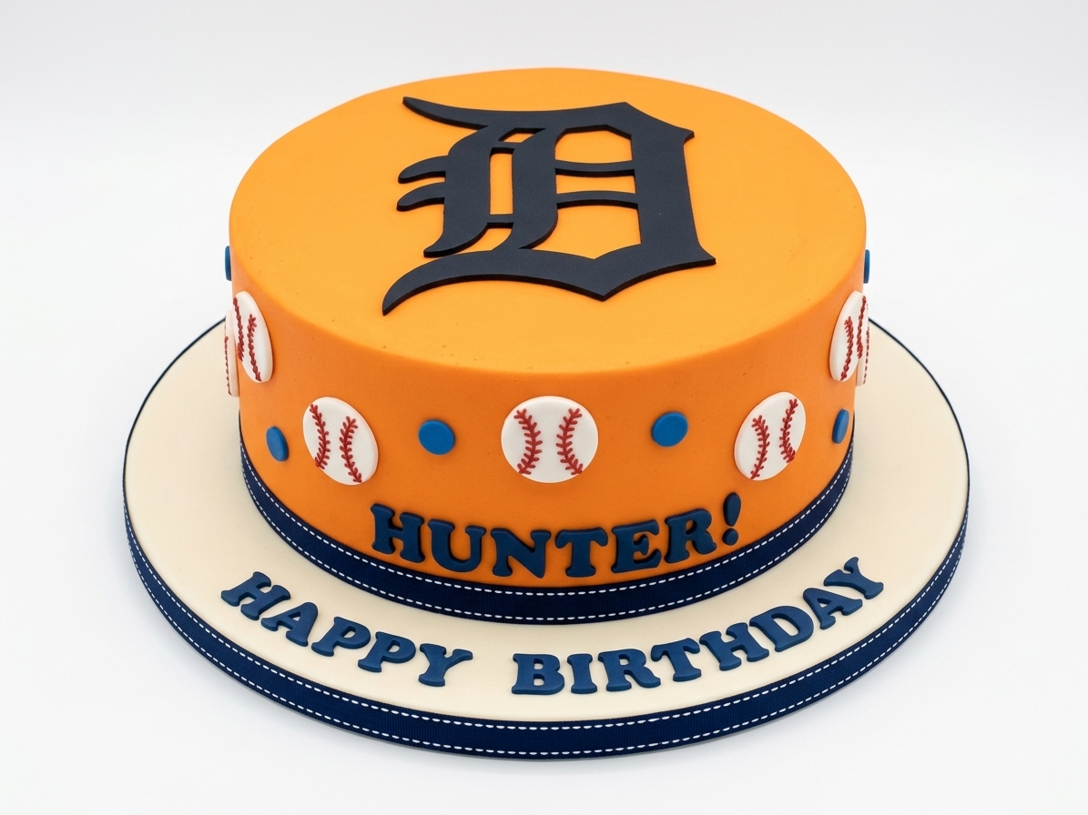 Baseball Theme Birthday Cake