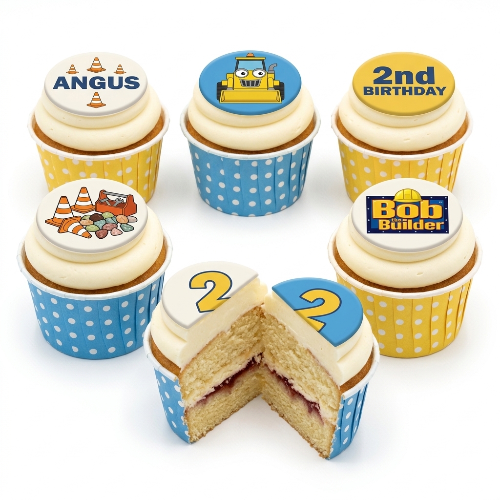 Bob the Builder Birthday Cupcakes