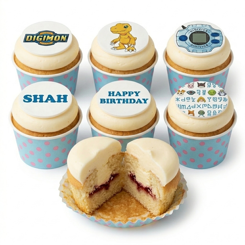 Digimon Birthday Cupcakes