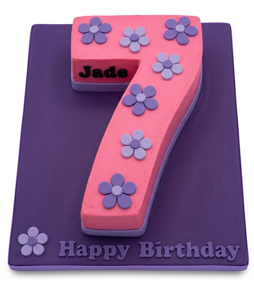 Floral Number Birthday Cake for Any Age