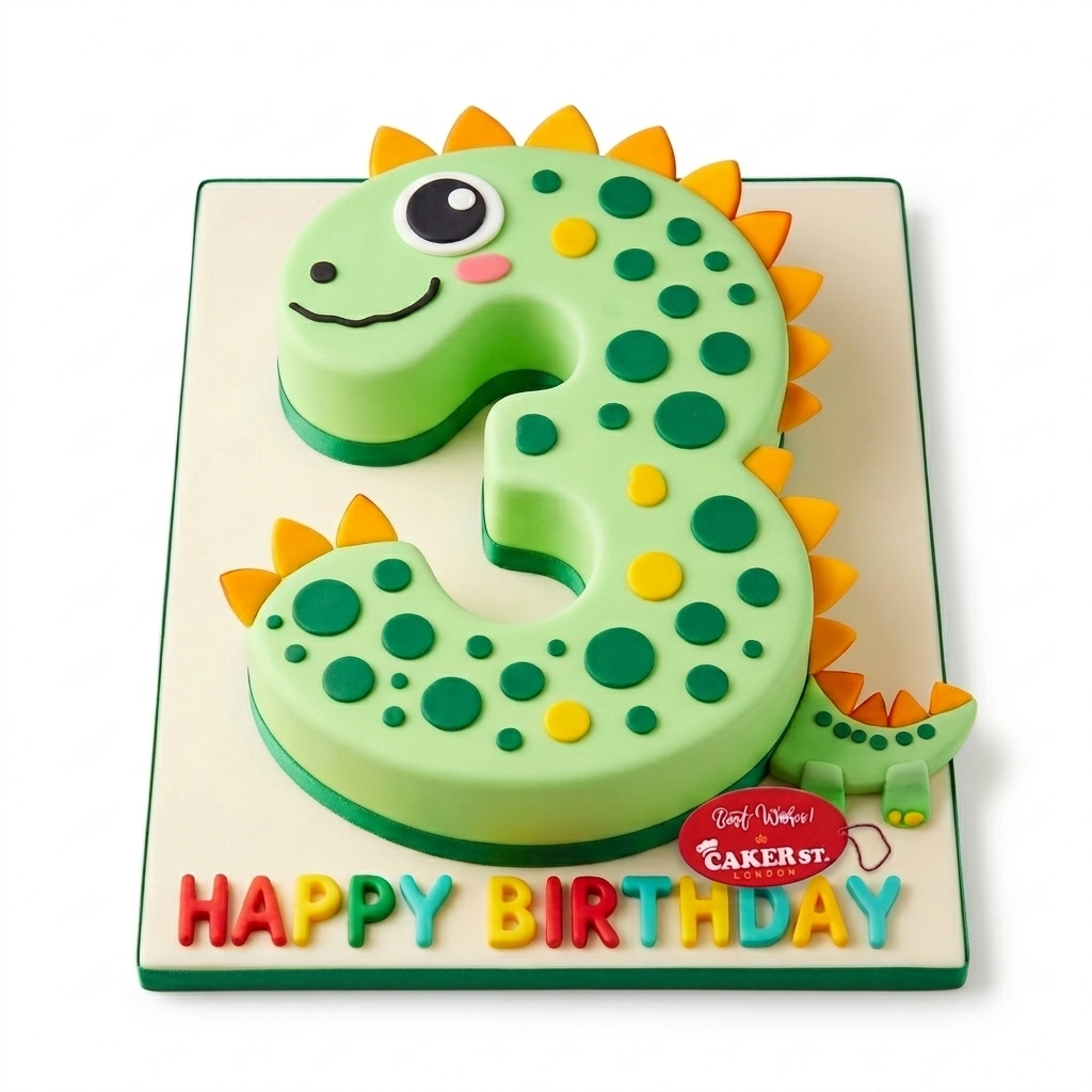 Dinosaur 3rd Birthday Cake