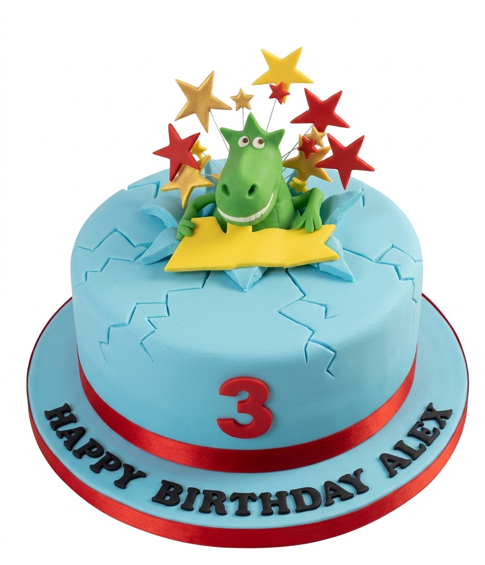 Roaring Dinosaur Kids Birthday Cake