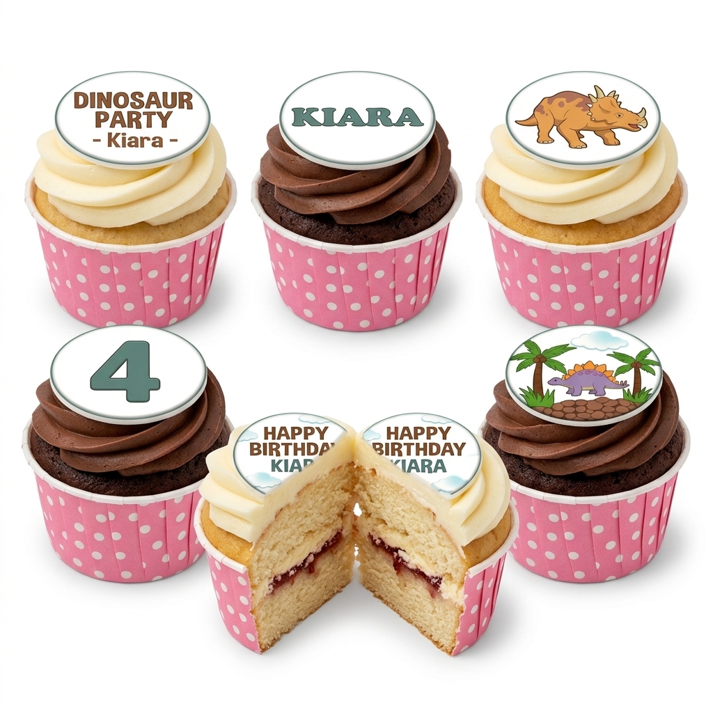 Dinosaur Birthday Cupcakes for Kids