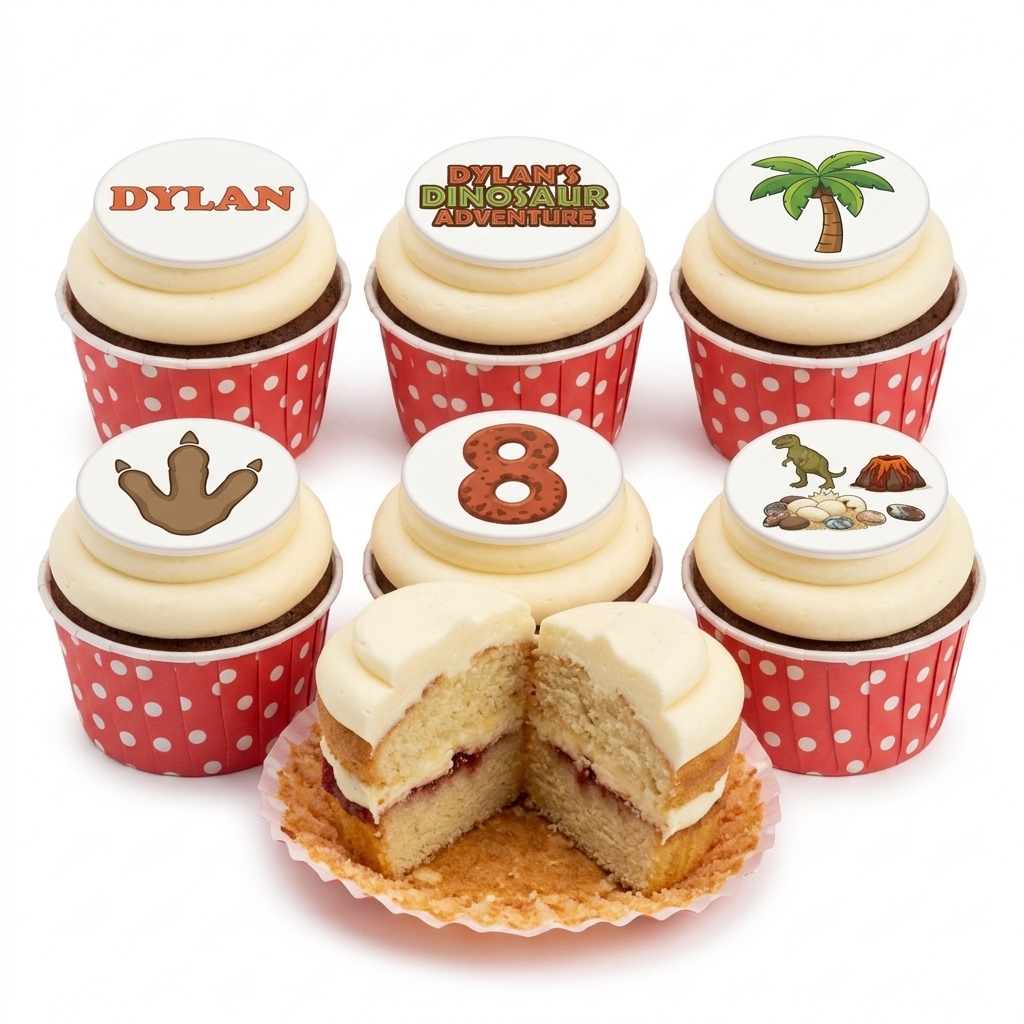 Dinosaur Birthday Cupcakes for Kids