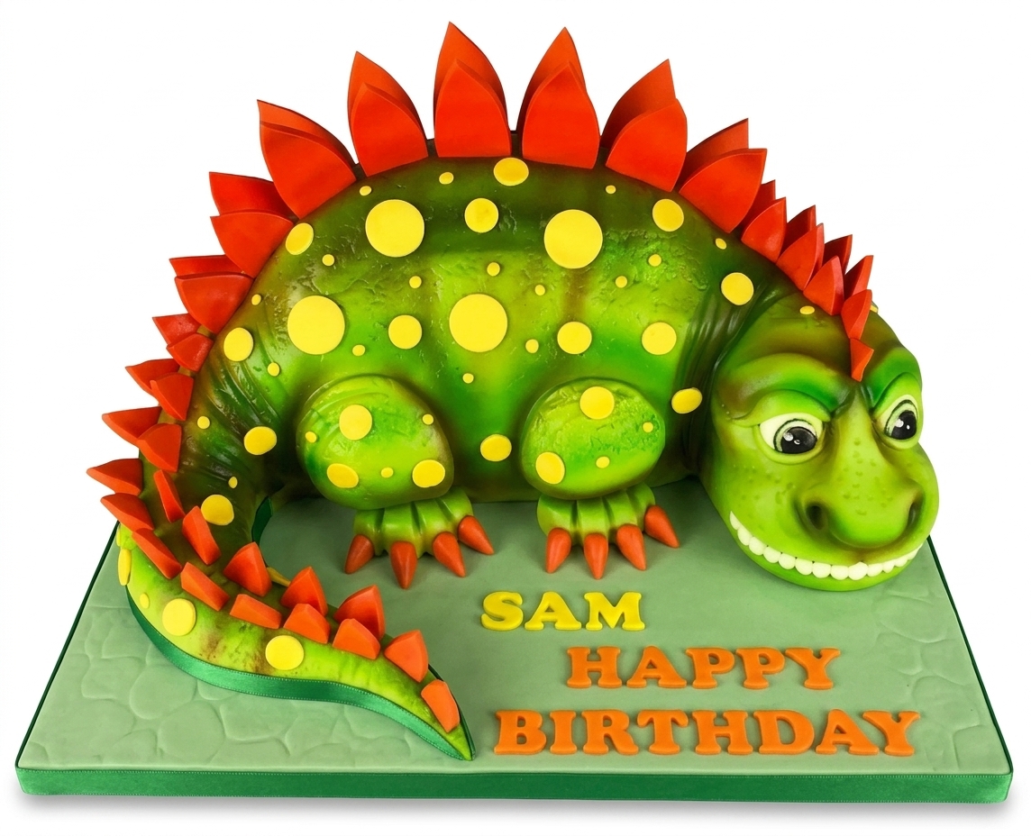 Roaring Dinosaur Birthday Cake