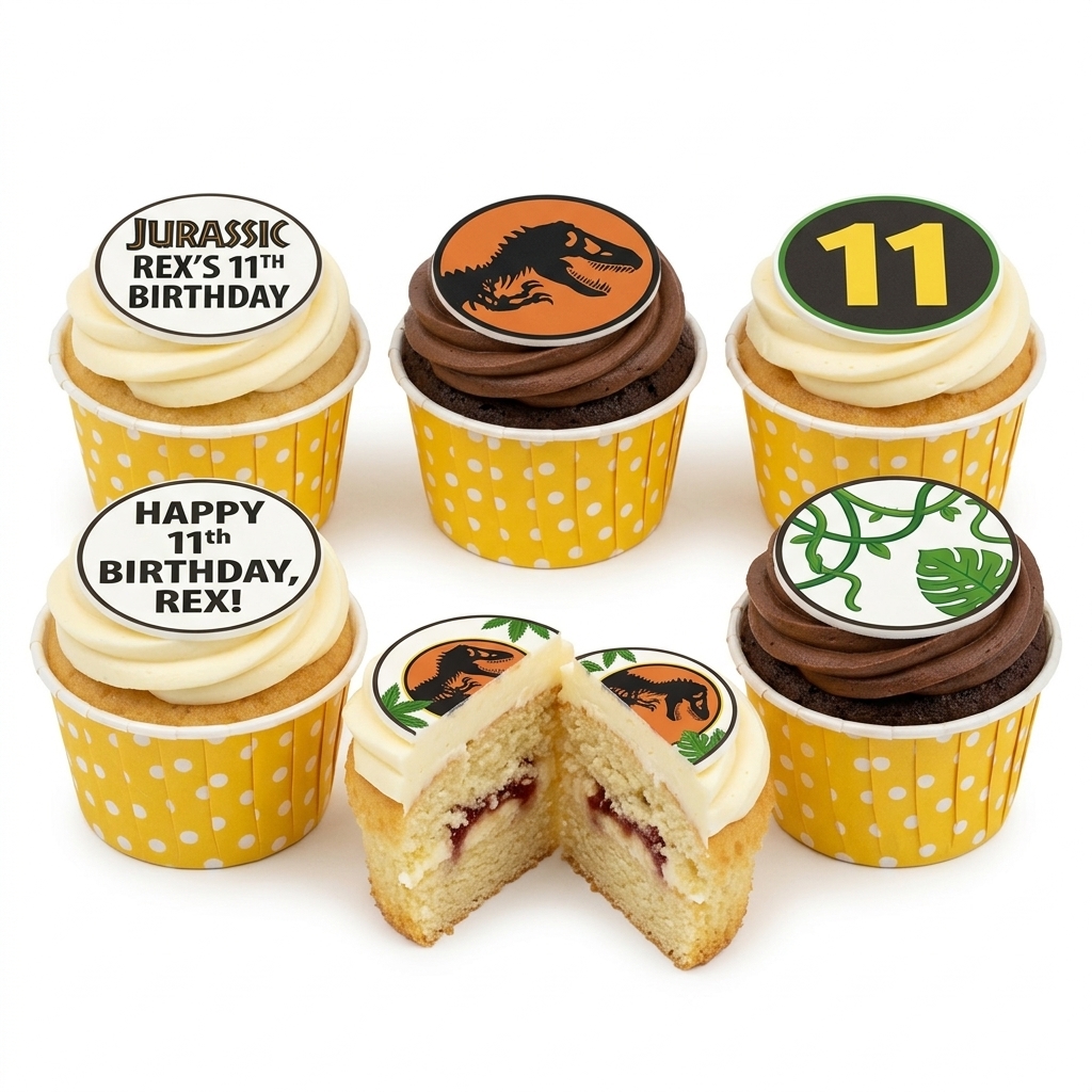 Jurassic Park Dinosaur Birthday Cupcakes