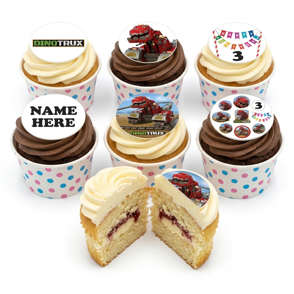 Dinotrux Kids Birthday Cupcakes