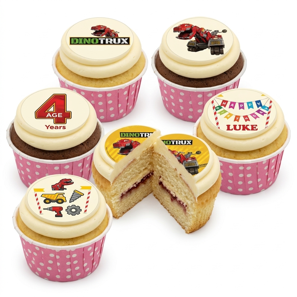 Dinotrux Kids Birthday Cupcakes