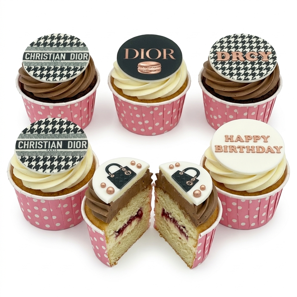 Dior Inspired Birthday Cupcakes for Her