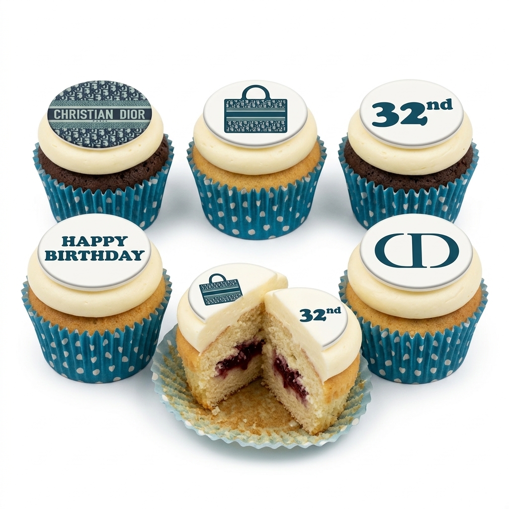 Dior Designer Birthday Cupcakes