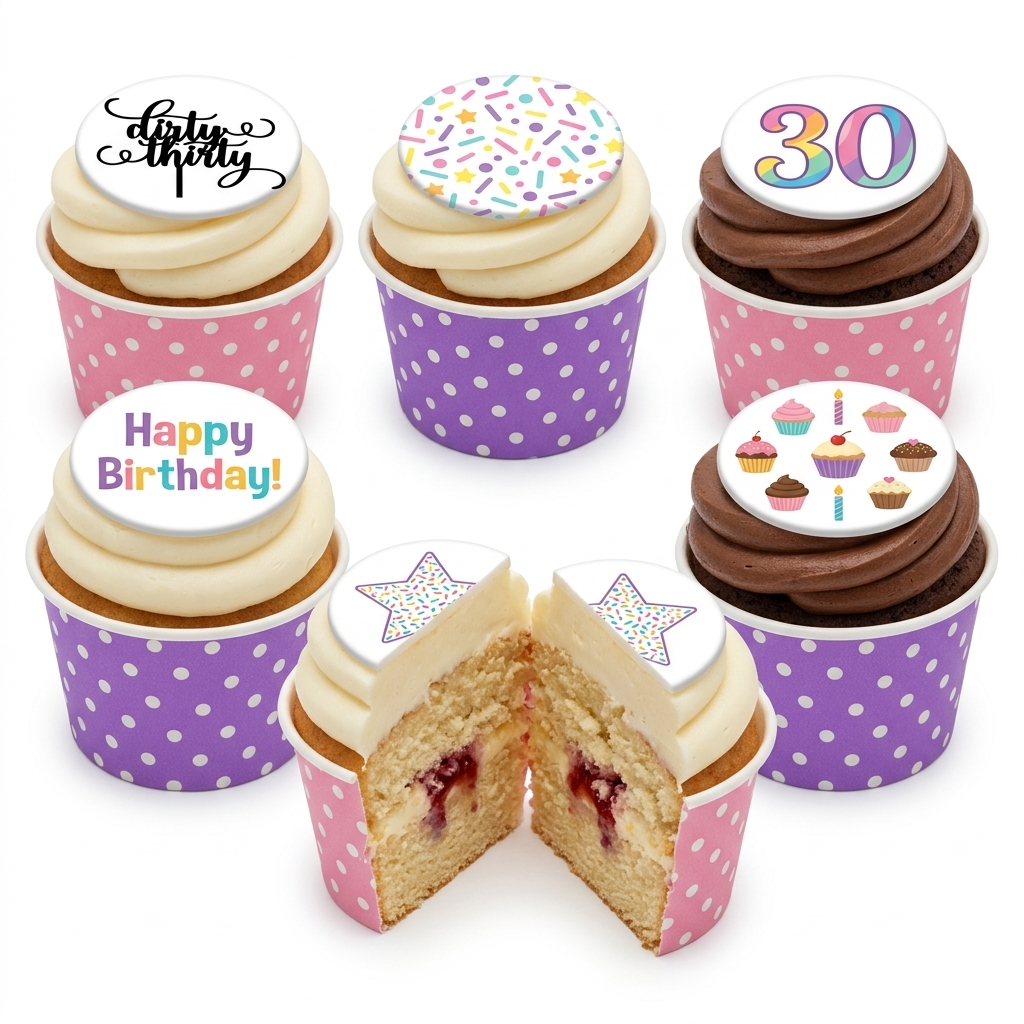 Personalised Adult Birthday Cupcakes