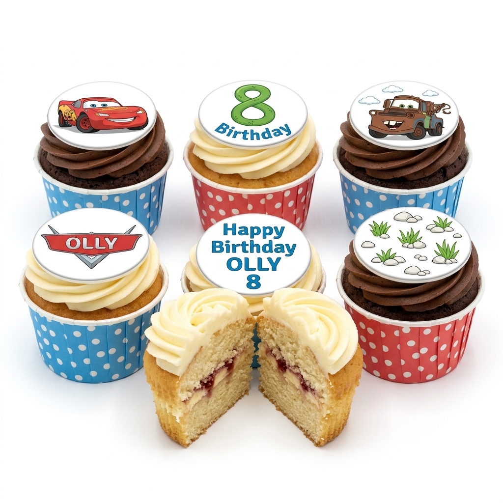 Disney Cars Theme Birthday Cupcakes