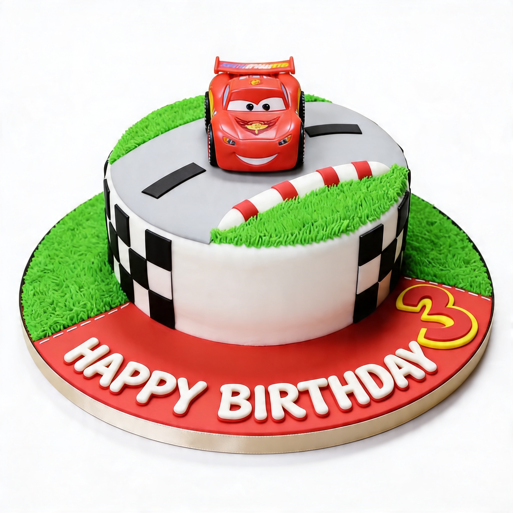 Disney Lightning McQueen Racing Car Birthday Cake