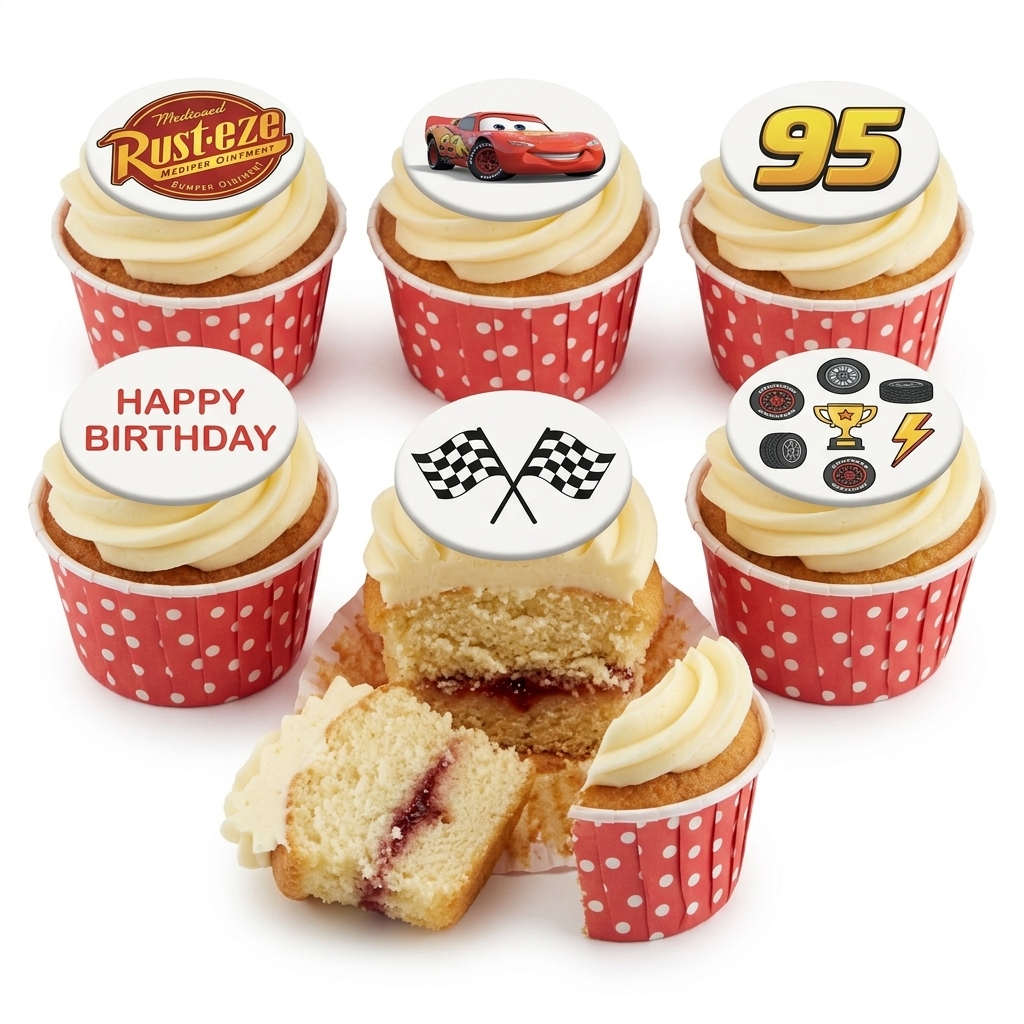 Lightning McQueen Disney Cars Birthday Cupcakes