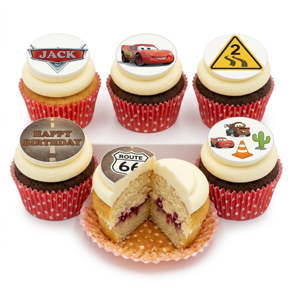 Cars Theme Birthday Cupcakes