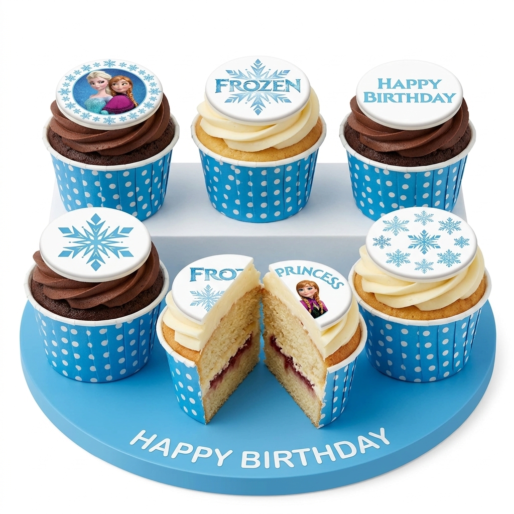Frozen Birthday Cupcakes