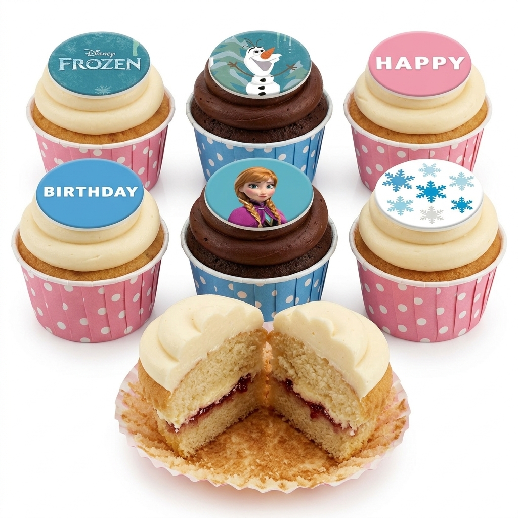 Disney Frozen Birthday Cupcakes