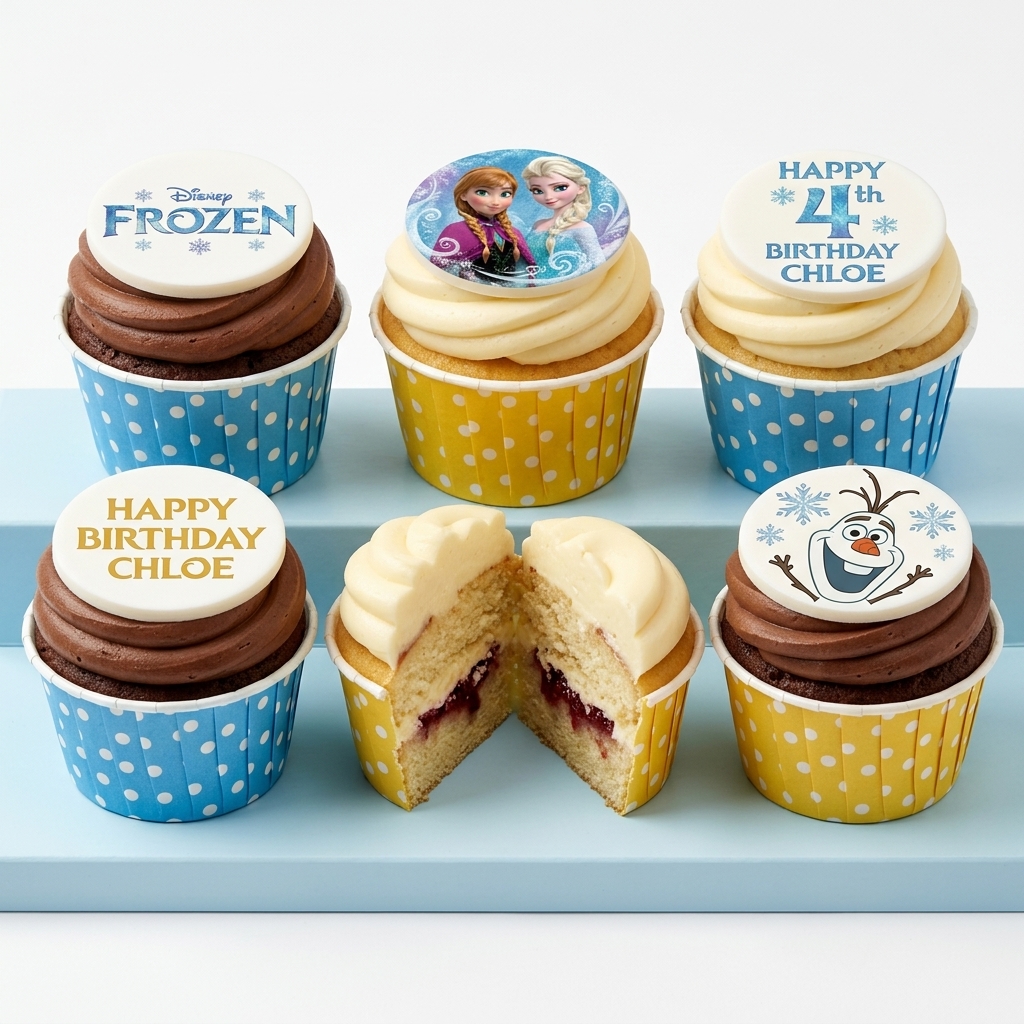 Disney Frozen Birthday Cupcakes