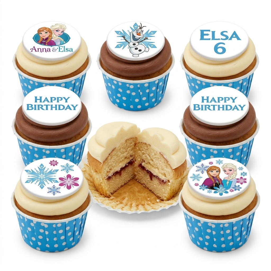 Disney Frozen Birthday Cupcakes