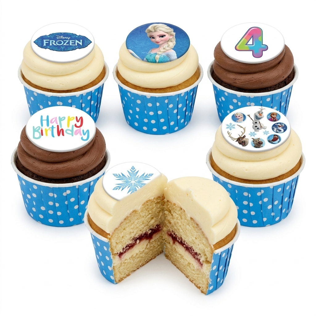 Frozen Birthday Cupcakes for Kids
