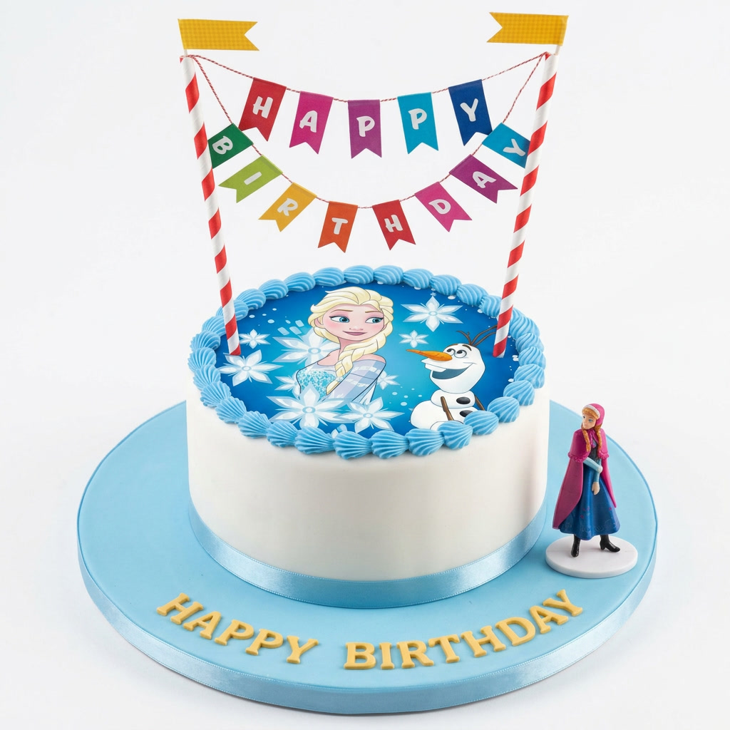 Frozen Elsa & Olaf Kids Birthday Cake