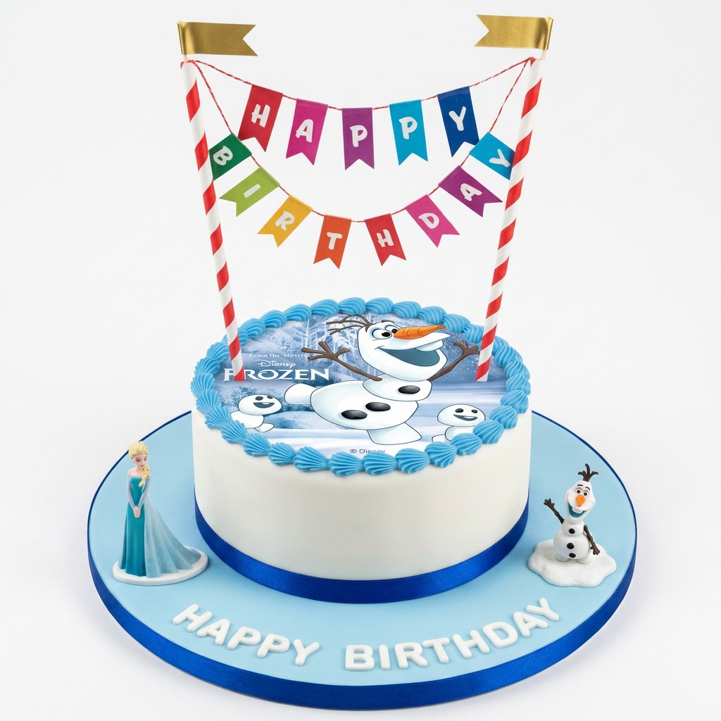 Disney Frozen Olaf & Elsa Birthday Cake