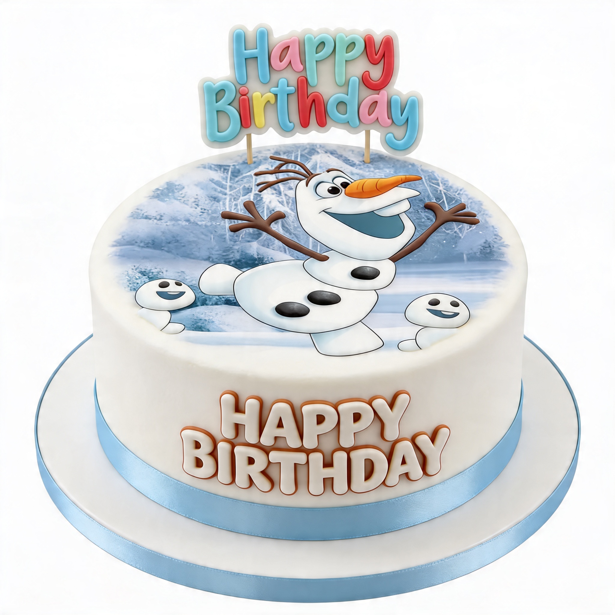 Olaf Frozen Character Birthday Cake